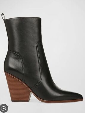 Veronica Beard Logan Leather Ankle Boots